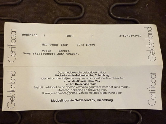 Image 1 of 2X Gelderland 4800 Feauteuil | Machucado Leer Zwart