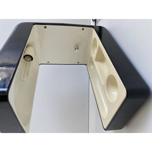 Vintage bureaulamp in zwart gelakt aluminium van Giotto Stoppino voor Tronconi, Italië 1970