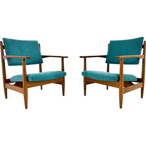 Paar vintage fauteuils, Tsjecho-Slowakije 1970