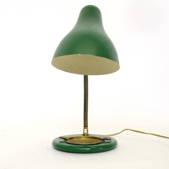 Image 1 of Vintage groene en gouden lamp, 1950