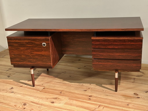 Vintage Directiebureau In Palissander Fineer De Rio '70