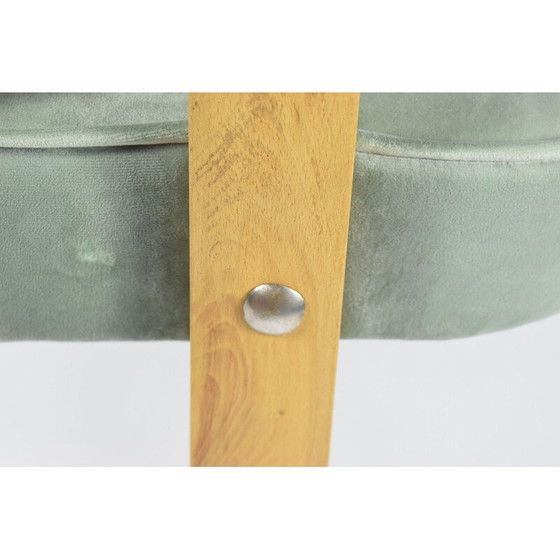 Image 1 of Vintage mint fluwelen fauteuil 366 door J. Chierowski 1962