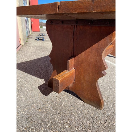 Image 1 of Vintage houten boerderijtafel