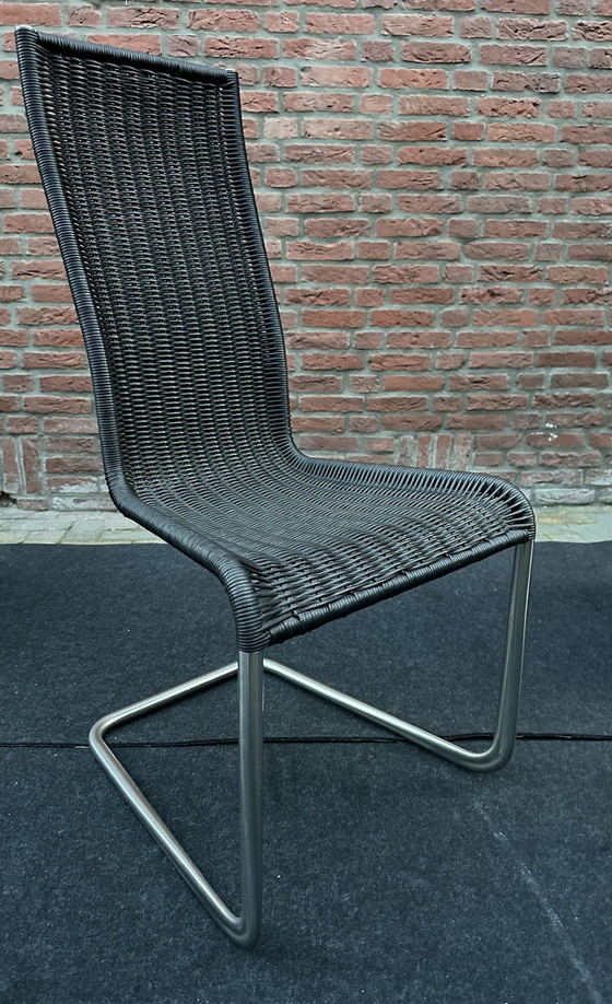 Image 1 of Set Of 4 Black Tecta B25 Cantiliver Chairs - 1970S