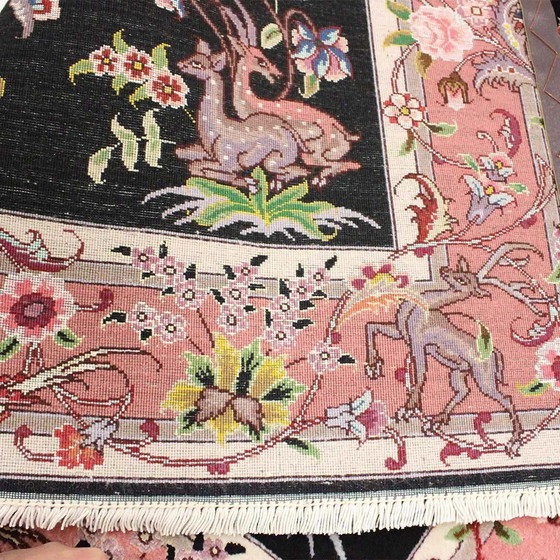 Image 1 of   Handgeknoopte Tabriz Met Zijde 152X106