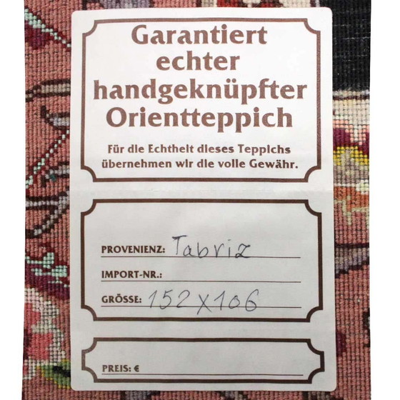 Image 1 of   Handgeknoopte Tabriz Met Zijde 152X106