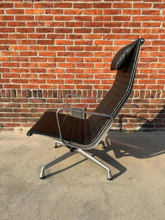 Image 1 of Vitra | Eames | Ea124 + Ea125 | Zwart Leder | Alu