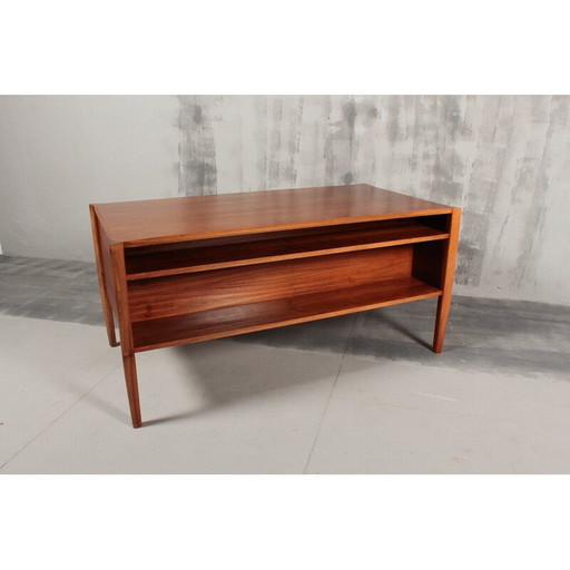 Vintage notenhouten bureau van Wilhelm Renz, 1960