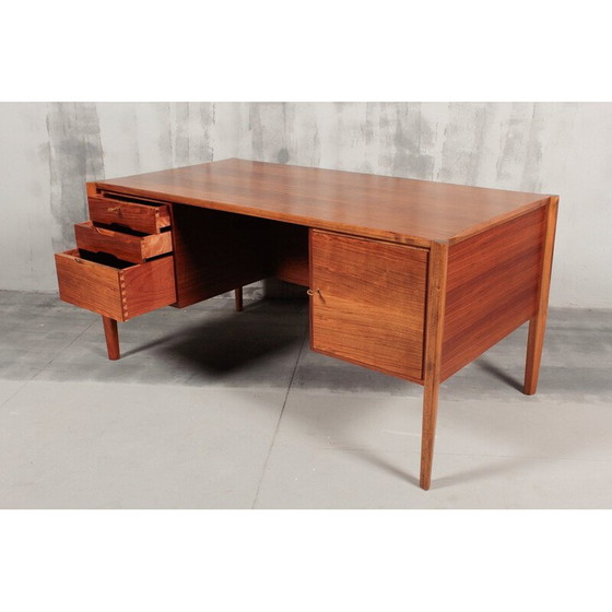 Image 1 of Vintage notenhouten bureau van Wilhelm Renz, 1960