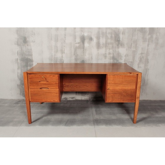 Image 1 of Vintage notenhouten bureau van Wilhelm Renz, 1960