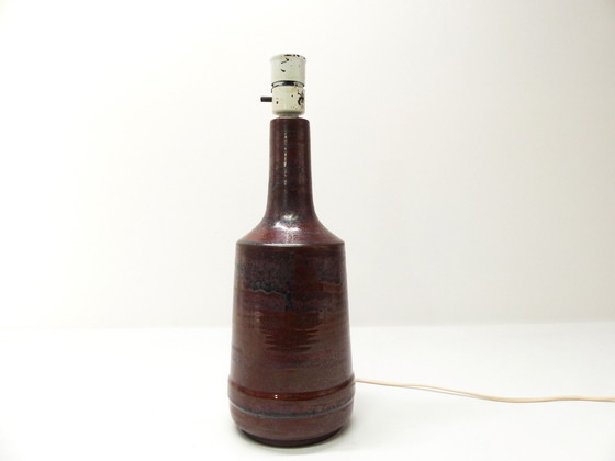 Image 1 of Scandinavische Keramische Lamp Sang De Boeuf Désirée Stentoj 1970