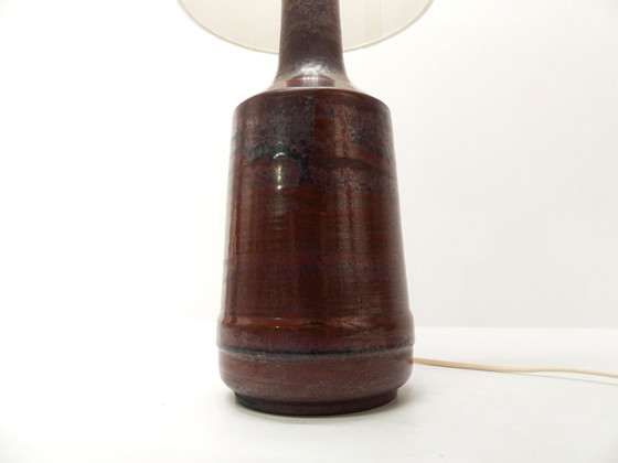 Image 1 of Scandinavische Keramische Lamp Sang De Boeuf Désirée Stentoj 1970