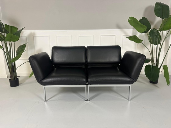 Image 1 of Brühl Roro Kleine Leren Sofa Fauteuil Slaapfunctie Bank