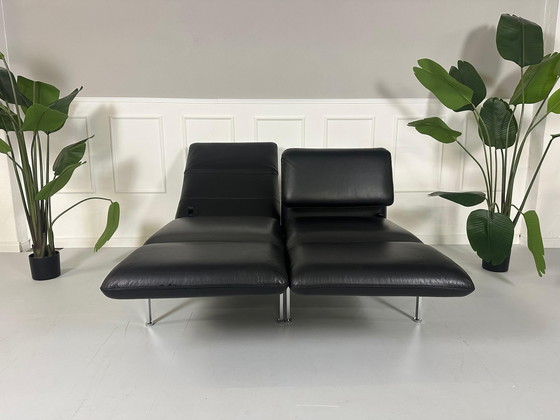 Image 1 of Brühl Roro Kleine Leren Sofa Fauteuil Slaapfunctie Bank