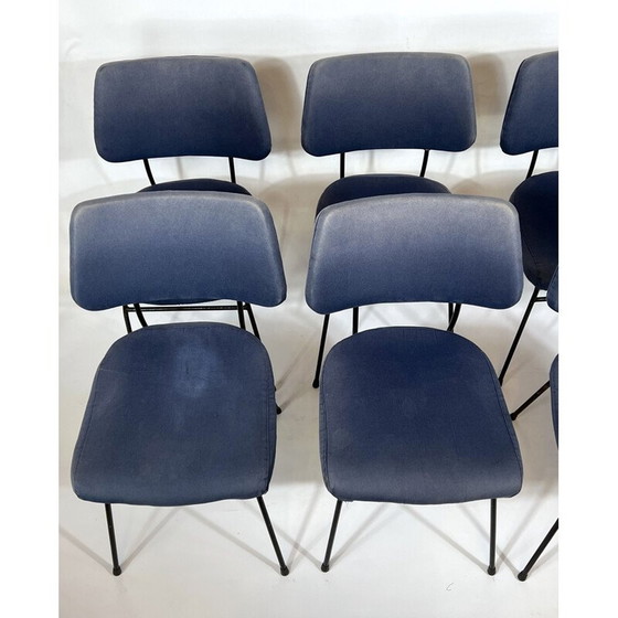 Image 1 of Set van 6 vintage Delfino eetkamerstoelen door Erberto Carboni voor Arflex, jaren 1950