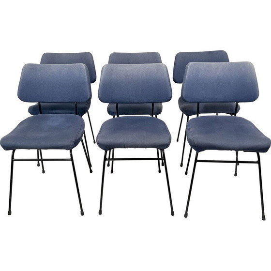 Image 1 of Set van 6 vintage Delfino eetkamerstoelen door Erberto Carboni voor Arflex, jaren 1950
