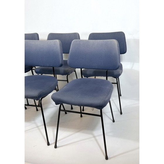 Image 1 of Set van 6 vintage Delfino eetkamerstoelen door Erberto Carboni voor Arflex, jaren 1950