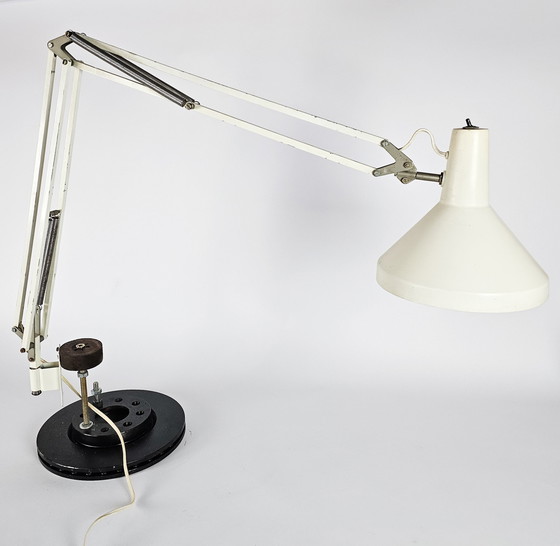 Image 1 of Hala Zeist - Architectenlamp - Wandlamp - Busquet - Gebroken Wit - 60'S