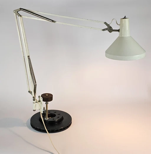 Hala Zeist - Architectenlamp - Wandlamp - Busquet - Gebroken Wit - 60'S