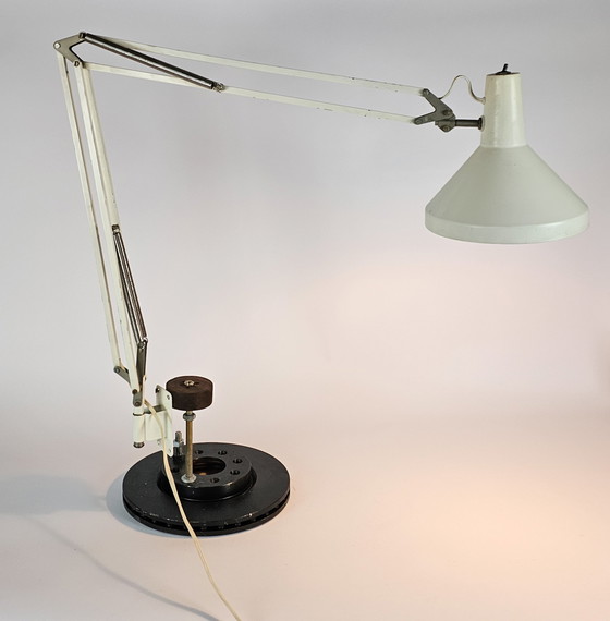 Image 1 of Hala Zeist - Architectenlamp - Wandlamp - Busquet - Gebroken Wit - 60'S