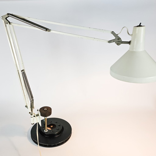 Hala Zeist - Architectenlamp - Wandlamp - Busquet - Gebroken Wit - 60'S