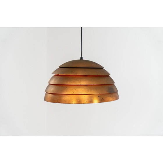 Image 1 of Vintage koperen "Beehive" hanglamp door Hans-Agne Jakobsson voor Ab Markaryd, Zweden 1950
