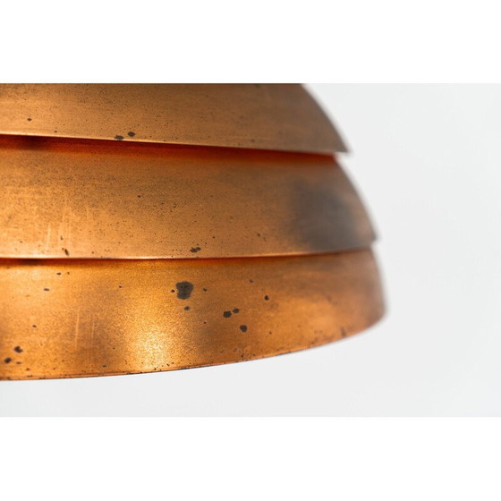 Image 1 of Vintage koperen "Beehive" hanglamp door Hans-Agne Jakobsson voor Ab Markaryd, Zweden 1950