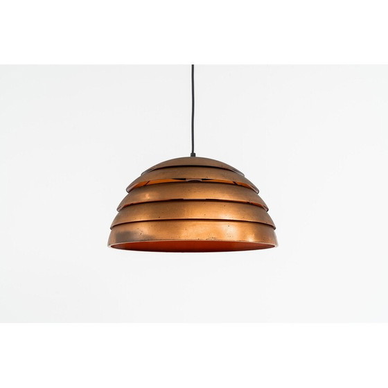 Image 1 of Vintage koperen "Beehive" hanglamp door Hans-Agne Jakobsson voor Ab Markaryd, Zweden 1950