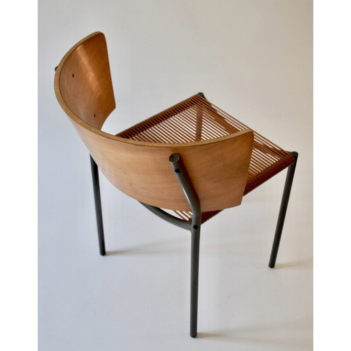 Vintage Lila Hunter-stoel in multiplex en pvc-draad van Philippe Starck voor Xo, 1988