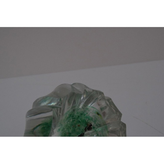 Image 1 of Vintage kunstglas presse-papier van Novy Bor, Tsjecho-Slowakije 1950