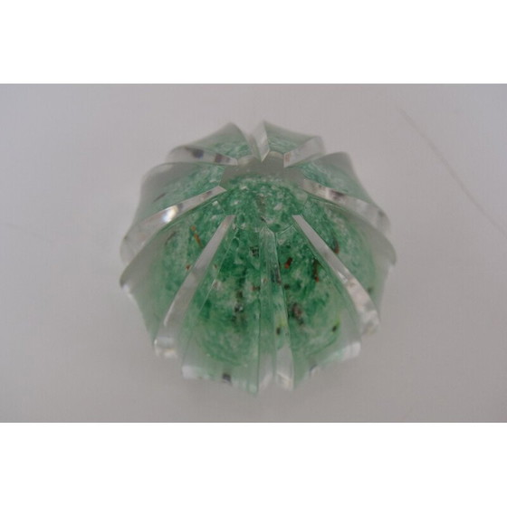 Image 1 of Vintage kunstglas presse-papier van Novy Bor, Tsjecho-Slowakije 1950