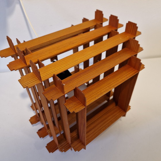 Image 1 of 60'S Deense Vintage Hanglamp Lamellen Lamp