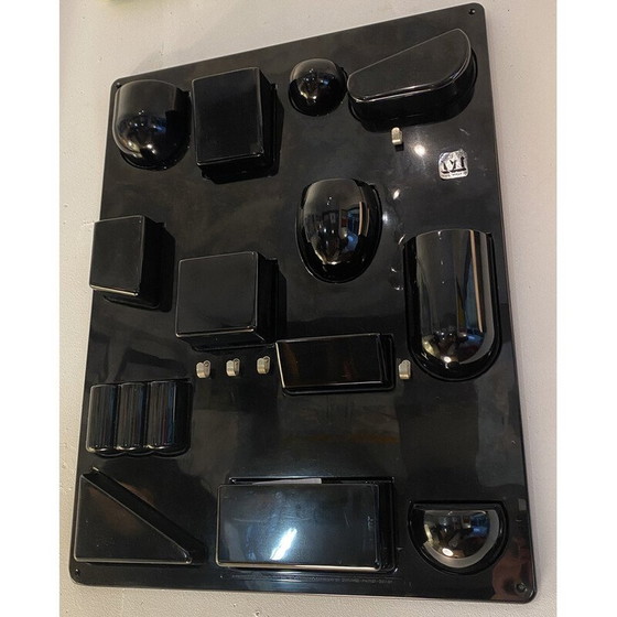 Image 1 of Vintage zwarte wandorganizer van Dorothee Becker, Duitsland 1969