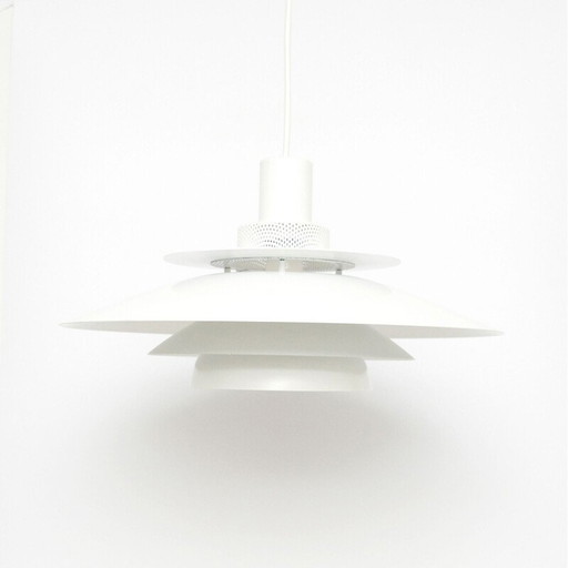 Vintage witte hanglamp, Denemarken 1980