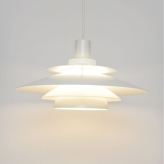 Image 1 of Vintage witte hanglamp, Denemarken 1980