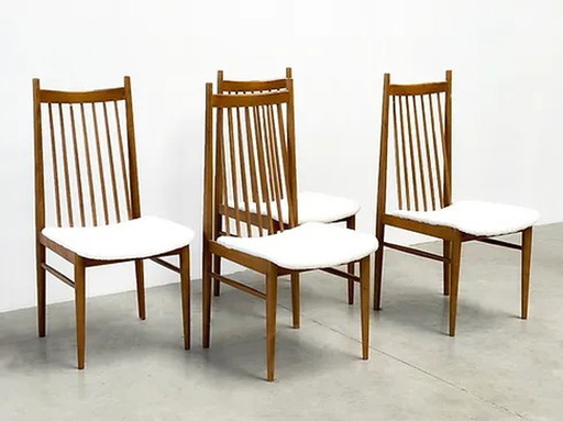 Set van vier Nederlandse eetkamerstoelen