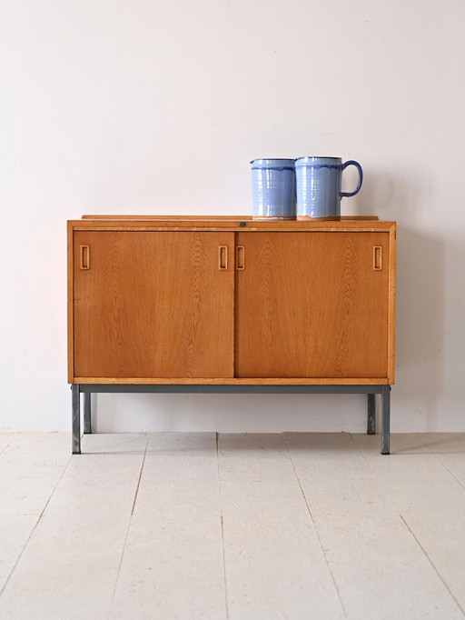 1960S Scandinavisch Eiken Kantoor Dressoir Vintage Modern Tv Stand
