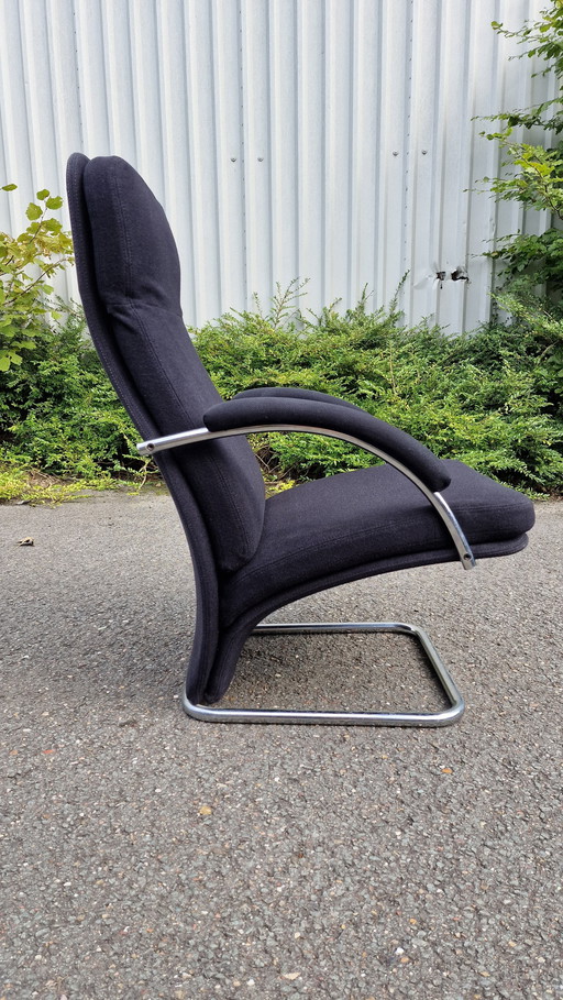 Gelderland 4960 Fauteuil Zwart Chroom