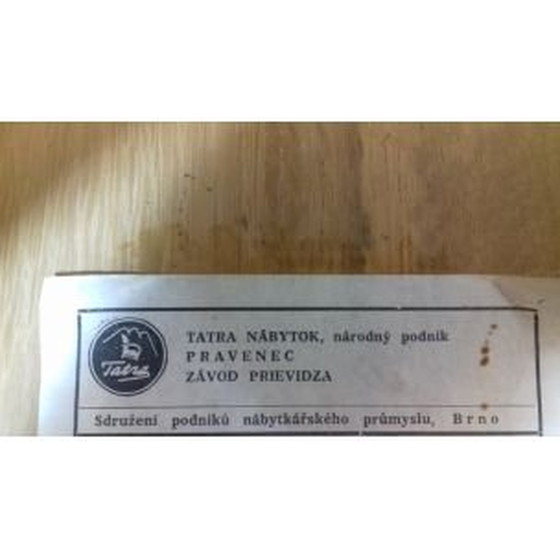 Image 1 of Vintage houten en groene stoffen woonkamer set door Tatra Pravenec, Tsjecho-Slowakije 1960