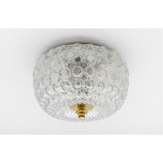 Image 1 of Vintage glazen plafondlamp voor Limburg, Duitsland 1960