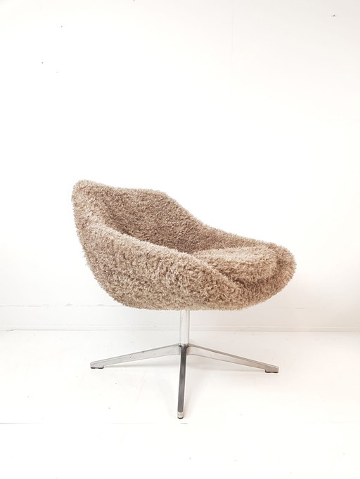 Swivel Chair Teddy Doodle Bruin | Draaifauteuil Chroom