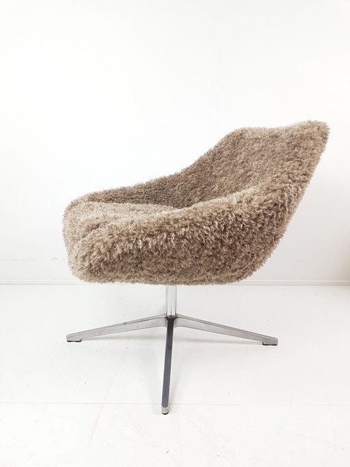 Swivel Chair Teddy Doodle Bruin | Draaifauteuil Chroom