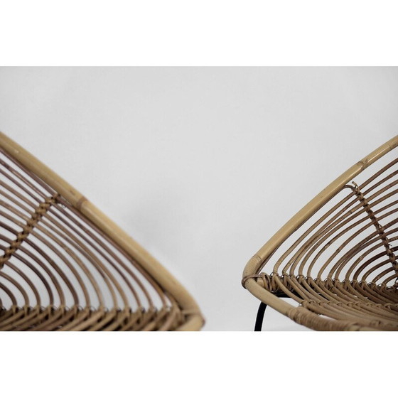 Image 1 of Paar bamboe fauteuils uit de Mid Century, 1960