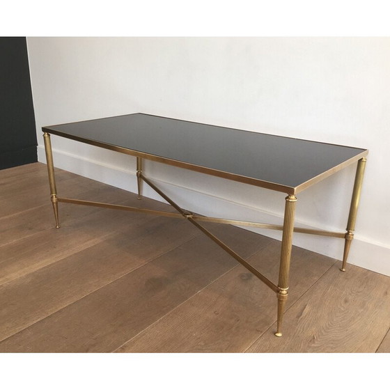 Image 1 of Vintage neoklassieke messing salontafel, Frankrijk 1940