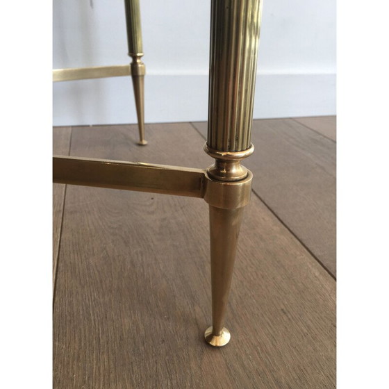 Image 1 of Vintage neoklassieke messing salontafel, Frankrijk 1940