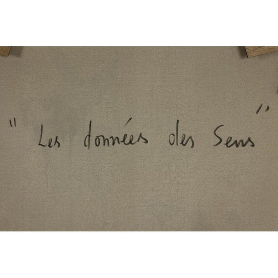 Image 1 of Acryl op vintage doek van Dan Hôo, 2023