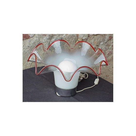 Image 1 of Vintage lattimo glazen lamp voor Vistosi, Italië 1970