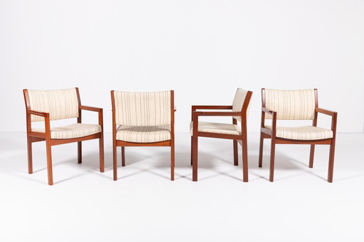 Set van 4 Deense design fauteuils van Christian Hvidt voor Soborg Mobelfabrik