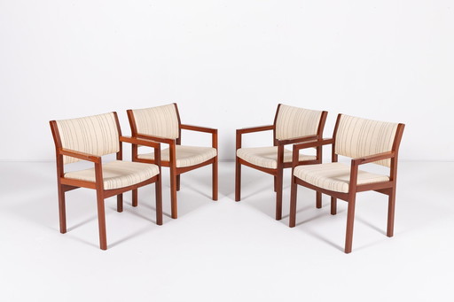 Set van 4 Deense design fauteuils van Christian Hvidt voor Soborg Mobelfabrik