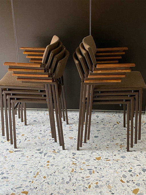 8x Stacking chairs Gijs Van der Sluijs